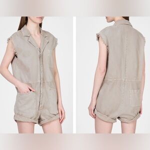 One Teaspoon Tan Sleeveless Jumpsuit